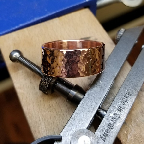 Handmade Hammered Copper Ring: Rustic Knuckle Ring