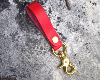 key fob, leather key fob, leather keychain, keychain, snap key fob, key fob clasp, accessories, gift for women, leather gift