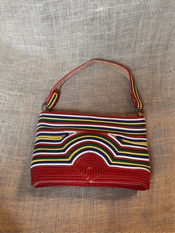 unique rainbow coil bag rare1940’s