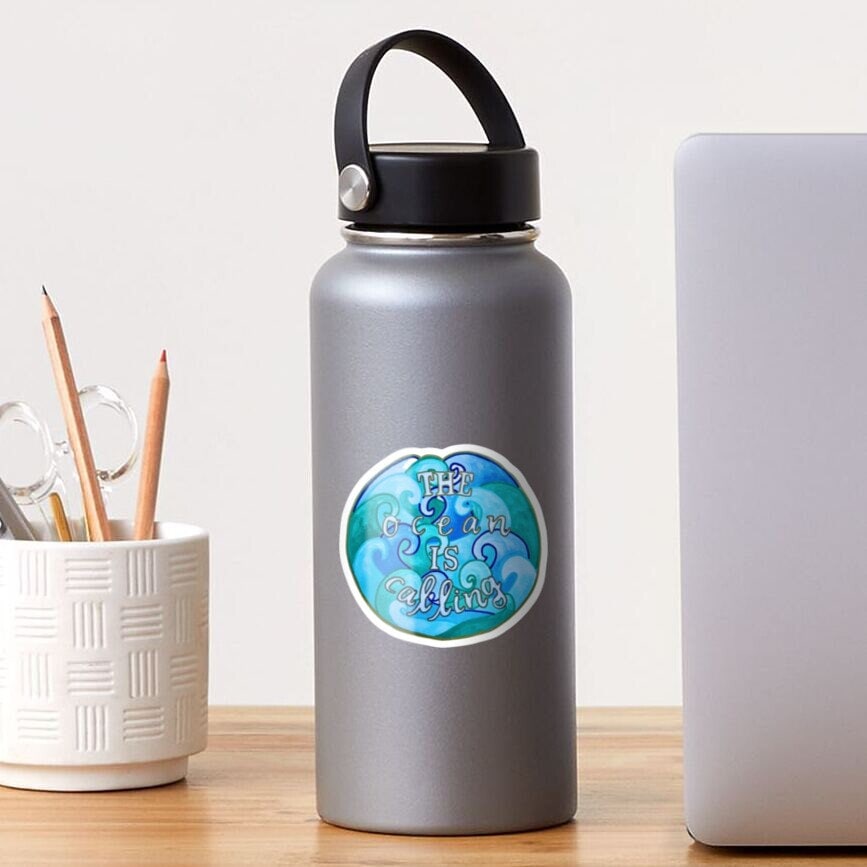 The Ocean is Calling Sticker Ocean Theme Ocean Art Stickers for ...
