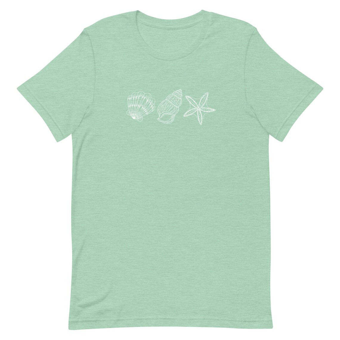Smooth Sailing Seashells Ruched Hem Tee