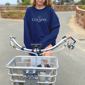 Cousins Beach Navy & White Sweatshirt