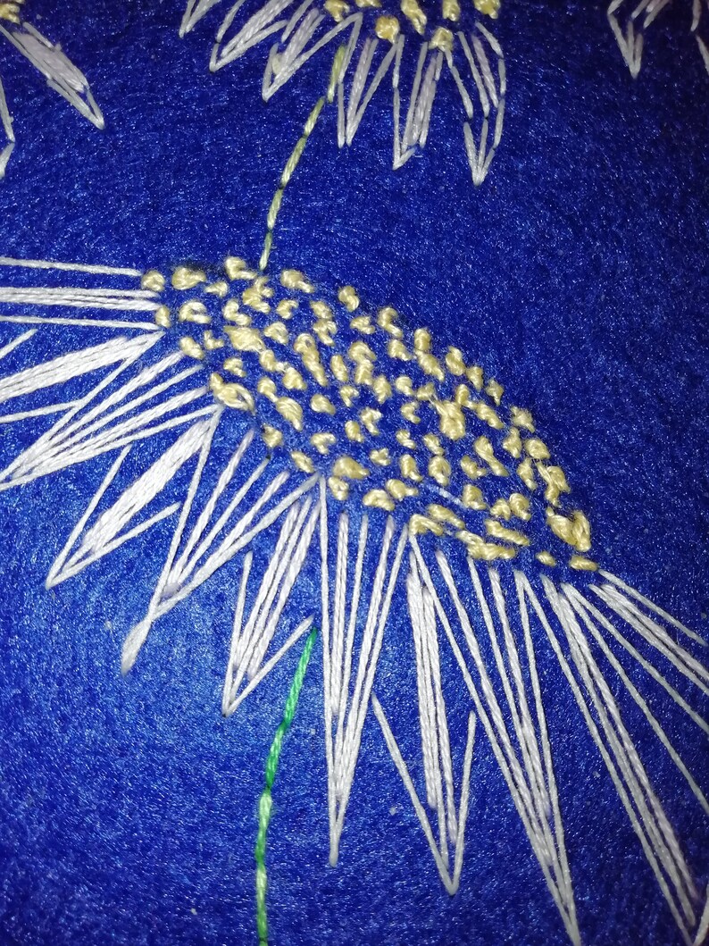 Daisy Daisies Original Embroidery Hoop Art Picture embroidered