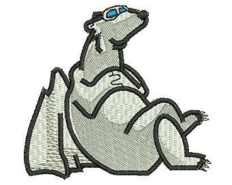 シロクマの機械刺繍デザイン クマ 氷山 クール