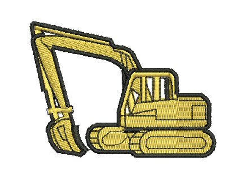 Excavator Machine Embroidery Design Construction Digger Tractor Etsy