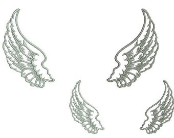 Angel Wings machine embroidery design celestial heavenly