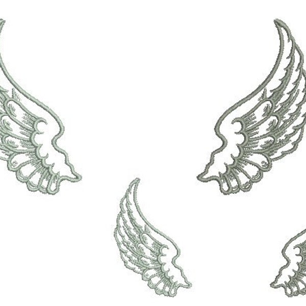 Angel Wings machine embroidery design celestial heavenly
