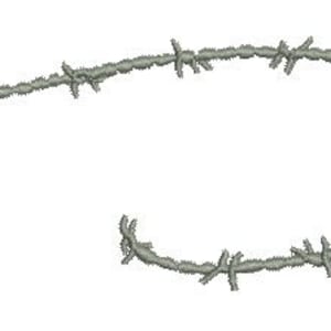 Barbed Wire embroidery machine design, fence, cowboy, western