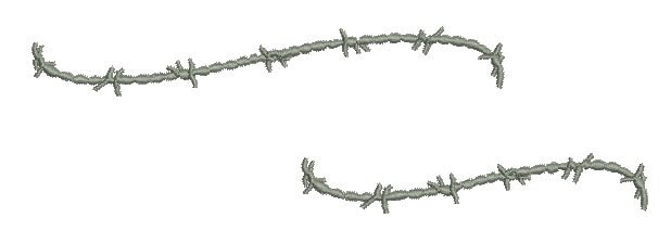 Barbed Wire Font Frame Monogram Embroidery Design -Font not included