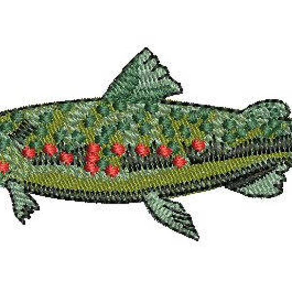 Brown Trout Embroidery Etsy