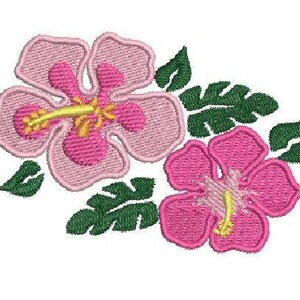 Hibiscus machine embroidery design Tropical Hawaii Island Flower floral