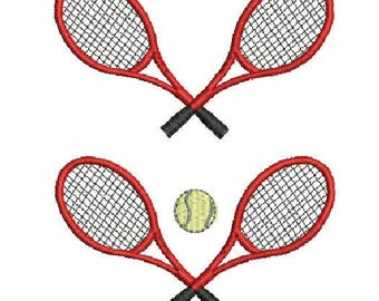 テニスラケット機械刺繍デザインスポーツネット
