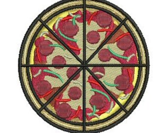 ピザマシン刺繍デザインフードパーティー夏