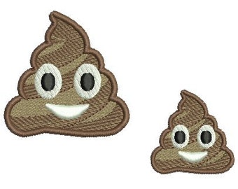 うんち絵文字機械刺繍デザイン、ソーシャルメディア絵文字、犬、楽しい
