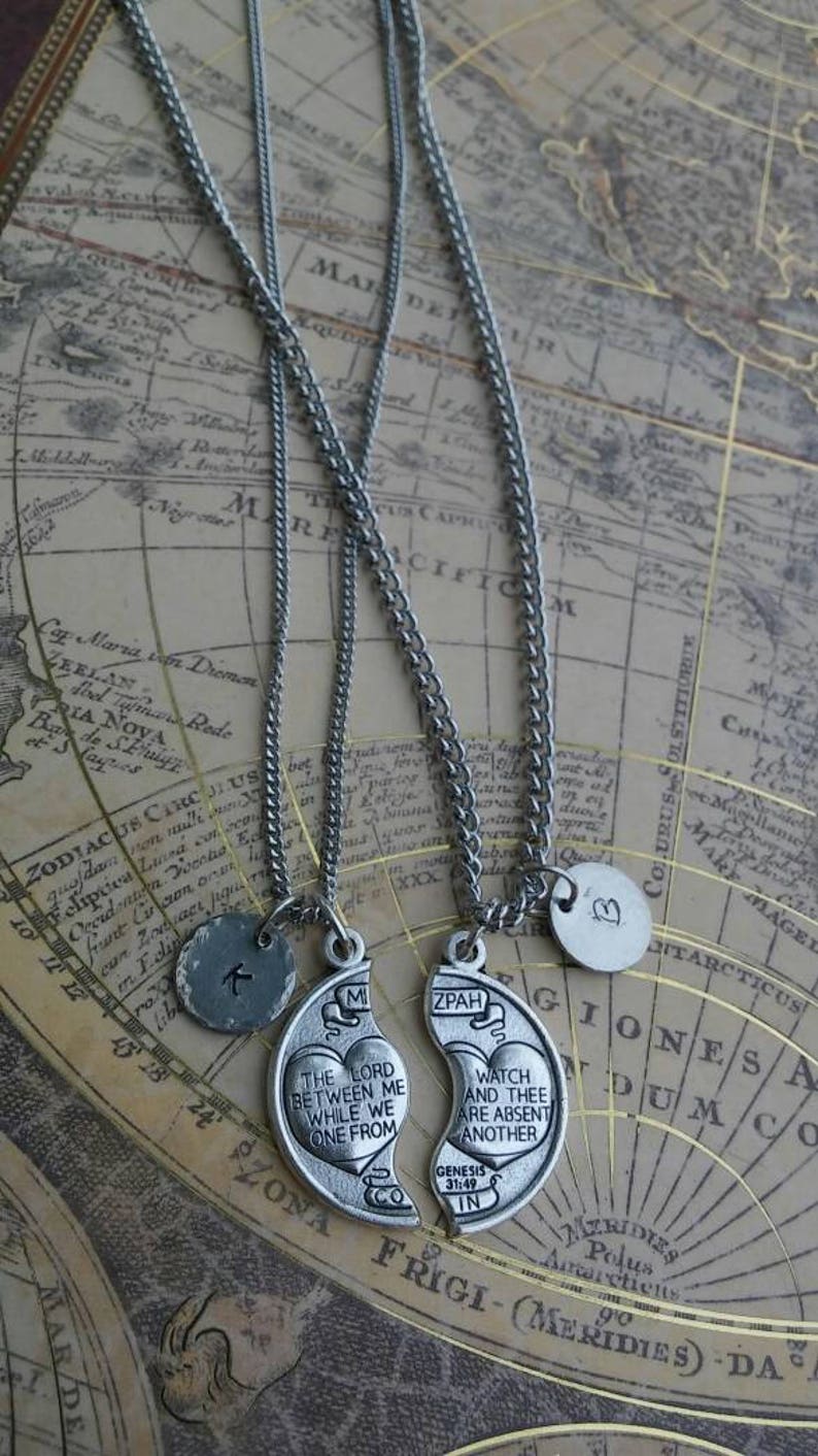 Personalized Couples Necklace Set Couples Jewelry Matching Necklaces