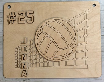 Volleyball Plague - Digital File Only - Door Hanger Glowforge Tested