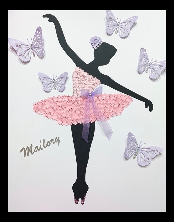 Framed Art Paper Ballerina Framed Wall Art | Etsy