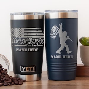Personalized Yeti Tumbler, Patriotic American Flag, Hunting Gift,  Fishing Gift For Dad, Fathers Day, We the People, 2A, Military Veteran