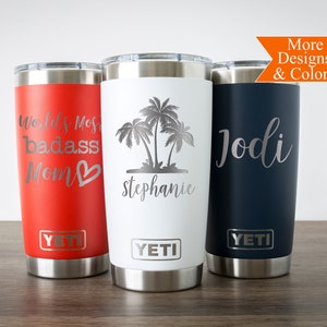 Personalized Travel Tumbler, Yeti® Mug, Bridesmaid Proposal Gift, Bridal Party Gift, Gift for Mom, Maid of Honor, Vacation Mug