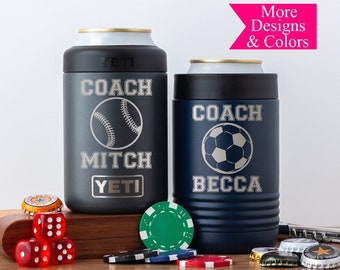 Personalized Engraved YETI® or Polar Camel Can Cooler: Coach Gift