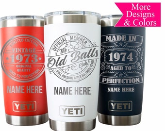 1973 Birthday Gift, 50th Birthday, Established Birthday, Custom Year, Yeti Tumbler, Birthday Gift for Her, Birthday Gift for Him