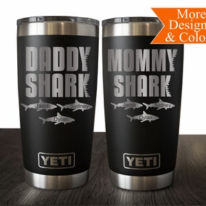 Father's Day Gift, New Dad Gift, Dad Birthday Gift, Yeti Tumbler, Yeti Mug, Personalized Yeti, Travel Mug, Yeti Cup, Daddy Shark, Papa Bear