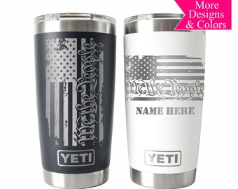 20Oz-Laser Engraved Distressed American Flag Graphics On A 20Oz Yeti Brand  Travel Mug, Custom Yeti - Flag Gift Engraved - Yahoo Shopping
