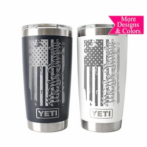 Personalized Yeti Tumbler, Patriotic American Flag, Hunting Gift,  Fishing Gift For Dad, Fathers Day, We the People, 2A, Military Veteran