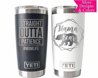 Personalized Yeti® Tumbler, Mothers Day Gift, New Mom Gift, Baby Shower Gift, Polar Camel, Mama Bear, Mom Birthday Gift, Sold Individually