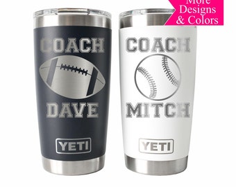 Personalized Coach Yeti® Tumbler, 20 OZ Tumbler, Baseball Coach Mug, Stainless Steel Mug, Coach Appreciation Gift, Polar Camel Tumbler