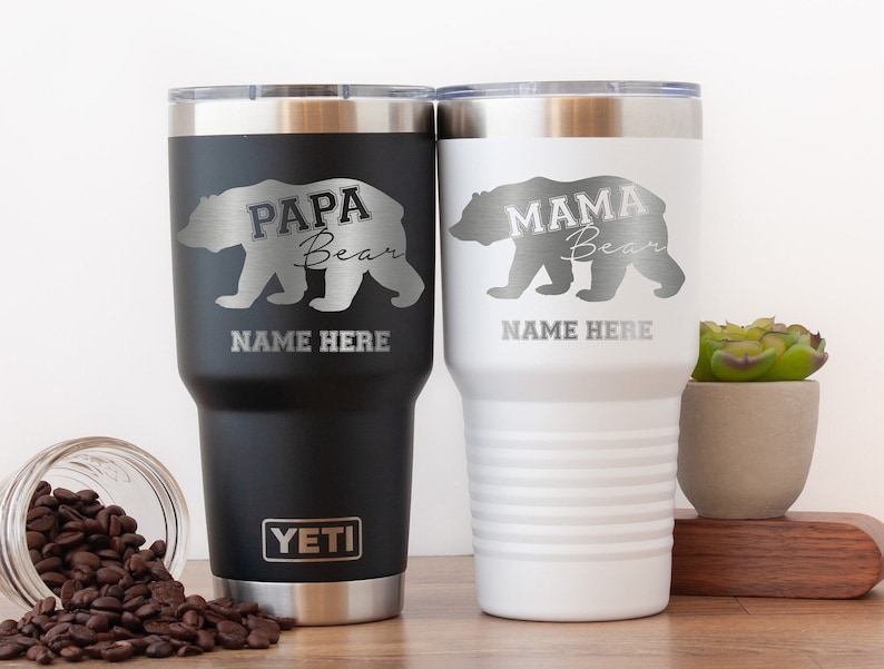 Personalized Custom Engraved Yeti® Tumbler, 30oz Tumbler, Custom Gift for Her, Stainless Steel Insulated Mug, Gift for Him, Polar Camel
