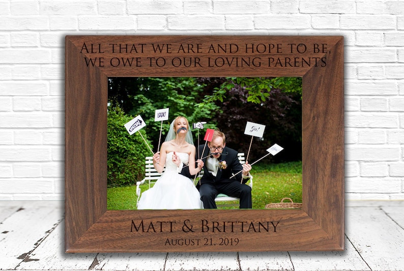 Personalized Picture Frame Wedding Gift To Pas From Couple Ptpf017