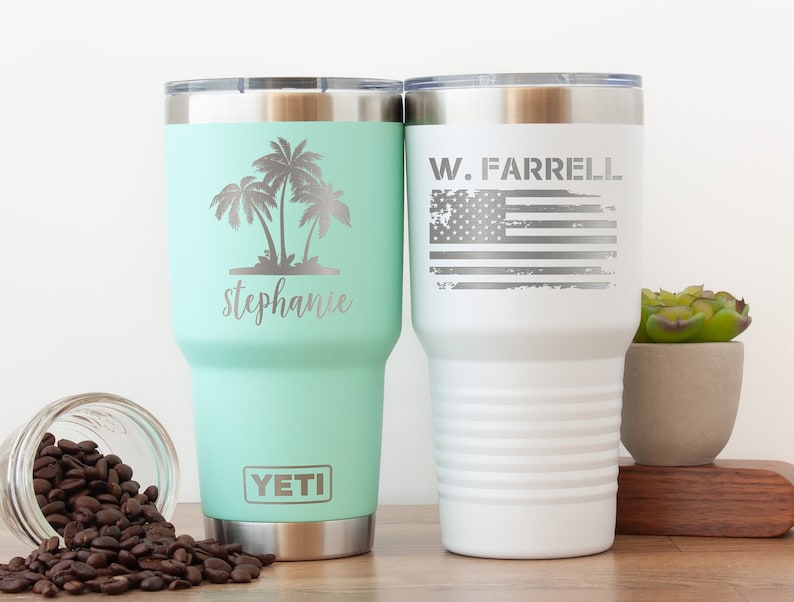 Personalized Custom Engraved Yeti® Tumbler, 30oz Tumbler, Custom Gift for Her, Stainless Steel Insulated Mug, Gift for Him, Polar Camel