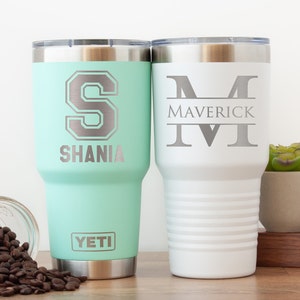 Personalized Custom Engraved Yeti® Tumbler, 30oz Tumbler, Custom Gift for Her, Stainless Steel Insulated Mug, Gift for Him, Polar Camel
