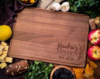 Personalized Wood Cutting Board: Engraved Charcuterie Board Gift