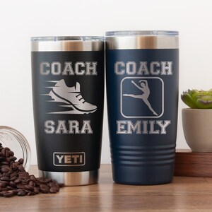 Personalized Coach Yeti® Tumbler, 20 OZ Tumbler, Basketball Coach Mug, Stainless Steel Mug, Vollyball Coach Appreciation Gift, Polar Camel