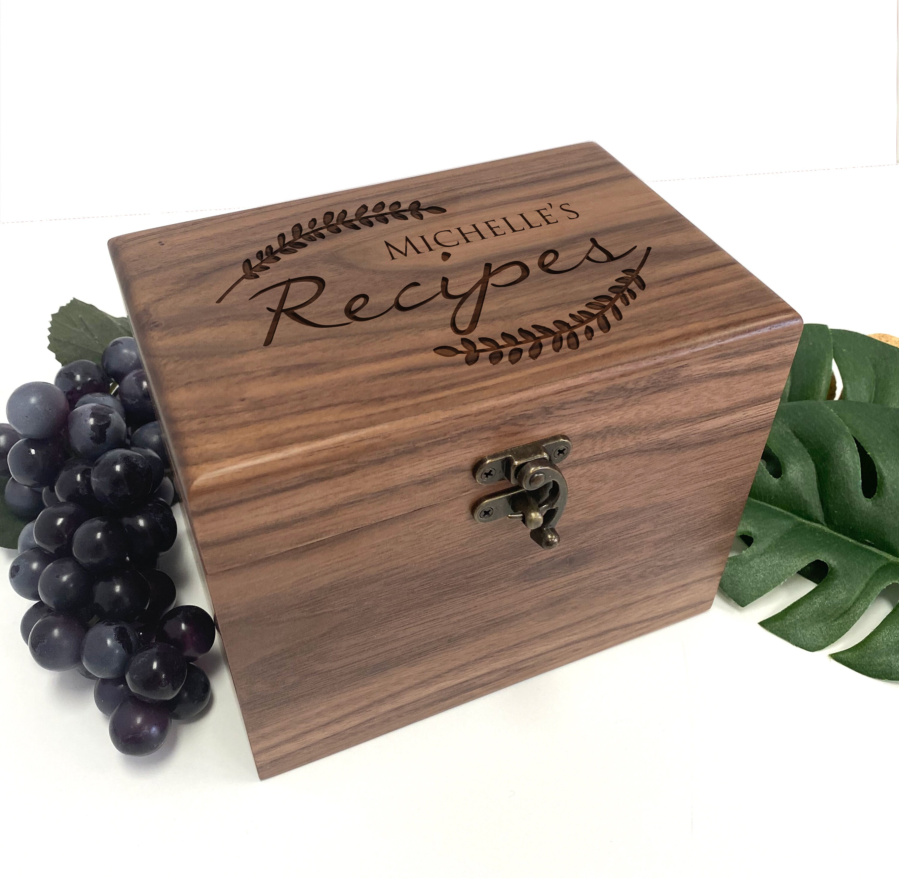 Custom Family Recipe Box Custom Recipe Box Wooden Recipe Etsy