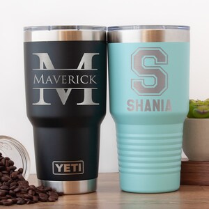 Personalized Custom Engraved Yeti® Tumbler, 30oz Tumbler, Custom Gift for Her, Stainless Steel Insulated Mug, Gift for Him, Polar Camel