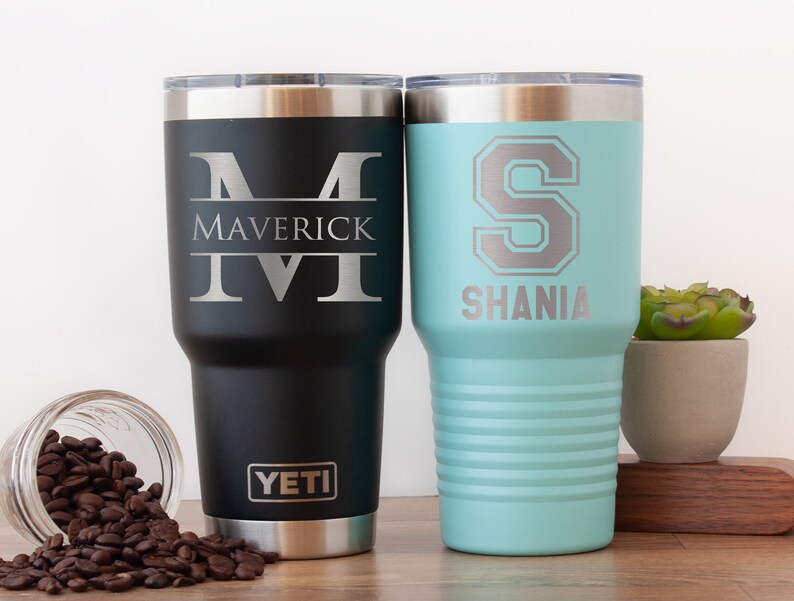 Personalized Custom Engraved Yeti® Tumbler, 30oz Tumbler, Custom Gift for Her, Stainless Steel Insulated Mug, Gift for Him, Polar Camel