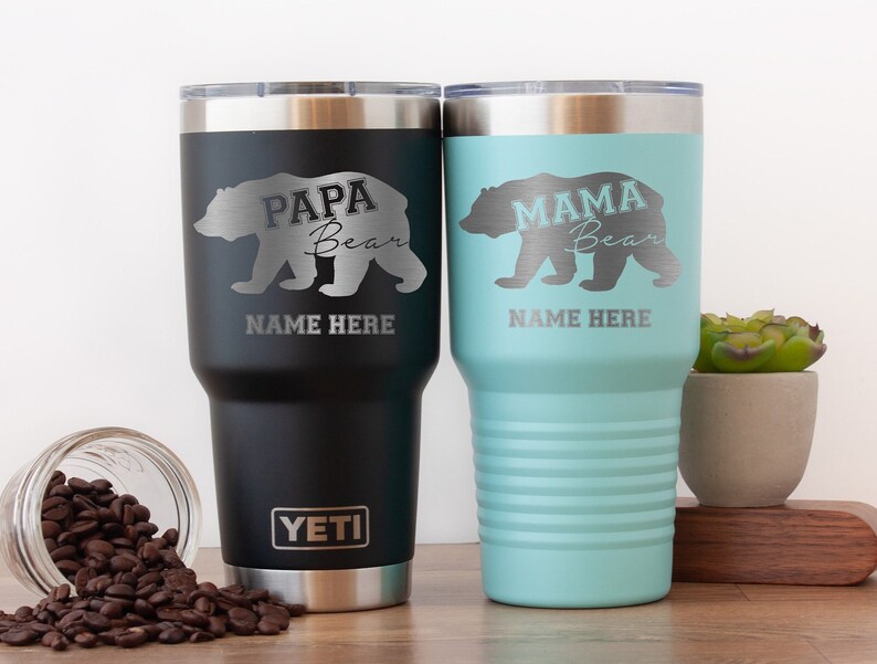 Personalized Custom Engraved Yeti® Tumbler, 30oz Tumbler, Custom Gift for Her, Stainless Steel Insulated Mug, Gift for Him, Polar Camel