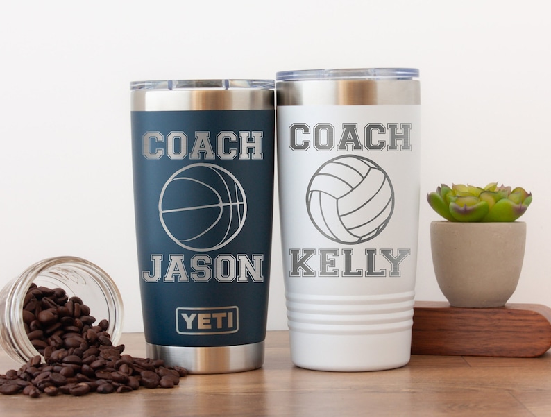 Personalized Coach Yeti® Tumbler, 20 OZ Tumbler, Basketball Coach Mug, Stainless Steel Mug, Coach Appreciation Gift, Polar Camel Tumbler