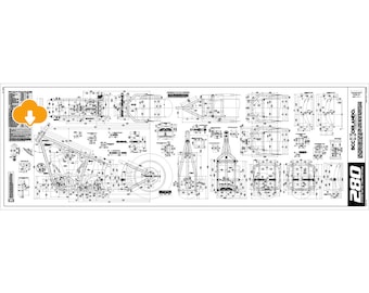 280 SOFTAIL / Custom Chopper Motorcycle Softail Frame Blueprints, Plan - 280 Series Tire - DIGITAL DOWNLOAD