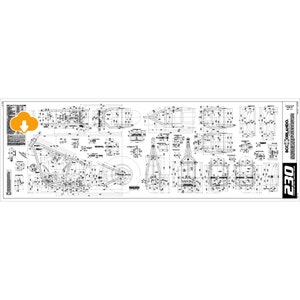 230 SOFTAIL / Custom Chopper Motorcycle Softail Frame Blueprints, Plan - 230 Series Tire - DIGITAL DOWNLOAD