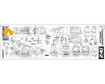 240 SOFTAIL / Custom Chopper Motorcycle Softail Frame Blueprints, Plan - 240 Series Tire - DIGITAL DOWNLOAD