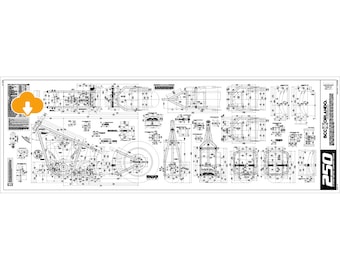 250 SOFTAIL / Custom Chopper Motorcycle Softail Frame Blueprints, Plan - 250 Series Tire  - DIGITAL DOWNLOAD