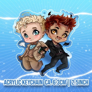 Good Omens | Crowley & Aziraphale Keychain [Fanart]