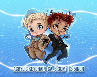 Good Omens | Crowley & Aziraphale Keychain [Fanart]