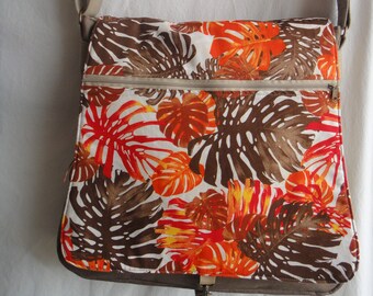 Messengerbag Jungle Fever in orange + brown