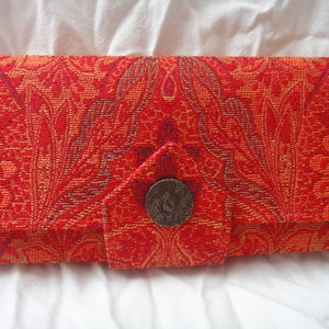 Wallet Red wool fabric - Lady in Red