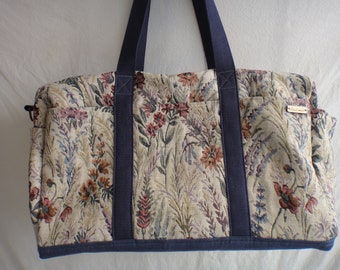 Travelling bag  flower meadow - Handmade in Austria